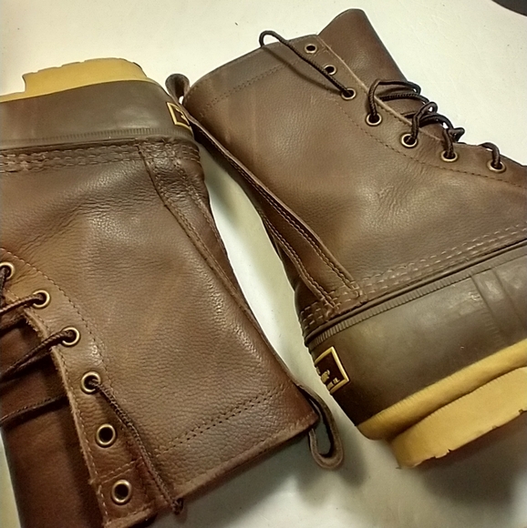 LL Bean Maine Hunting Shoe Gore-Tex Thinsulate Leather Duck Boots Men’s sz 7 - Picture 13 of 13